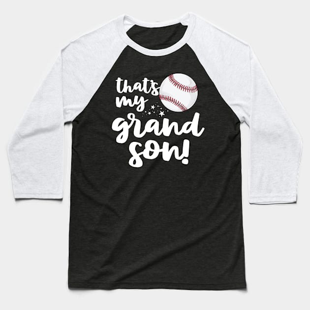 That's My Grandson Shirt Gift Grandma Match Family Baseball Baseball T-Shirt by 14thFloorApparel